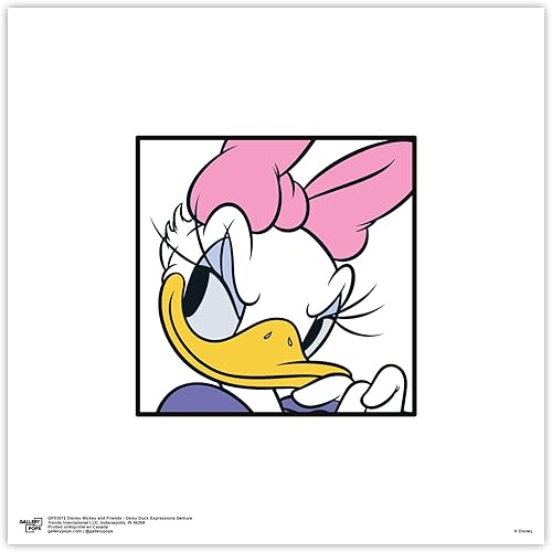 Trends International Gallery Pops Disney Mickey and Friends - Arte de pared Demure de Daisy Duck Expressions, versión sin marco, 12 x 12 pulgadas