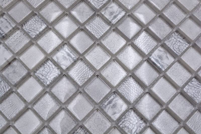Mosaico in vetro bianco lucido Africa parete cucina bagno doccia MOS68-WL14_f