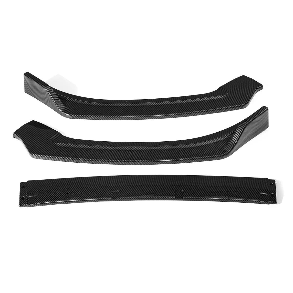 Body Splitter Kit 3PCS Car Front Bumper Lip For A6 Sport 2016-2018 Diffuser Spoiler Splitter Cover Trim(Carbon Look)