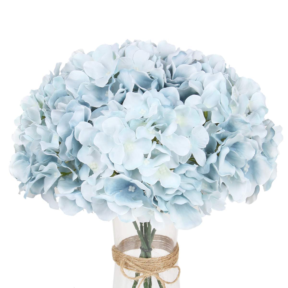 Amazon.com: Exoment Silk Hydrangea Heads with Stems,Lake 