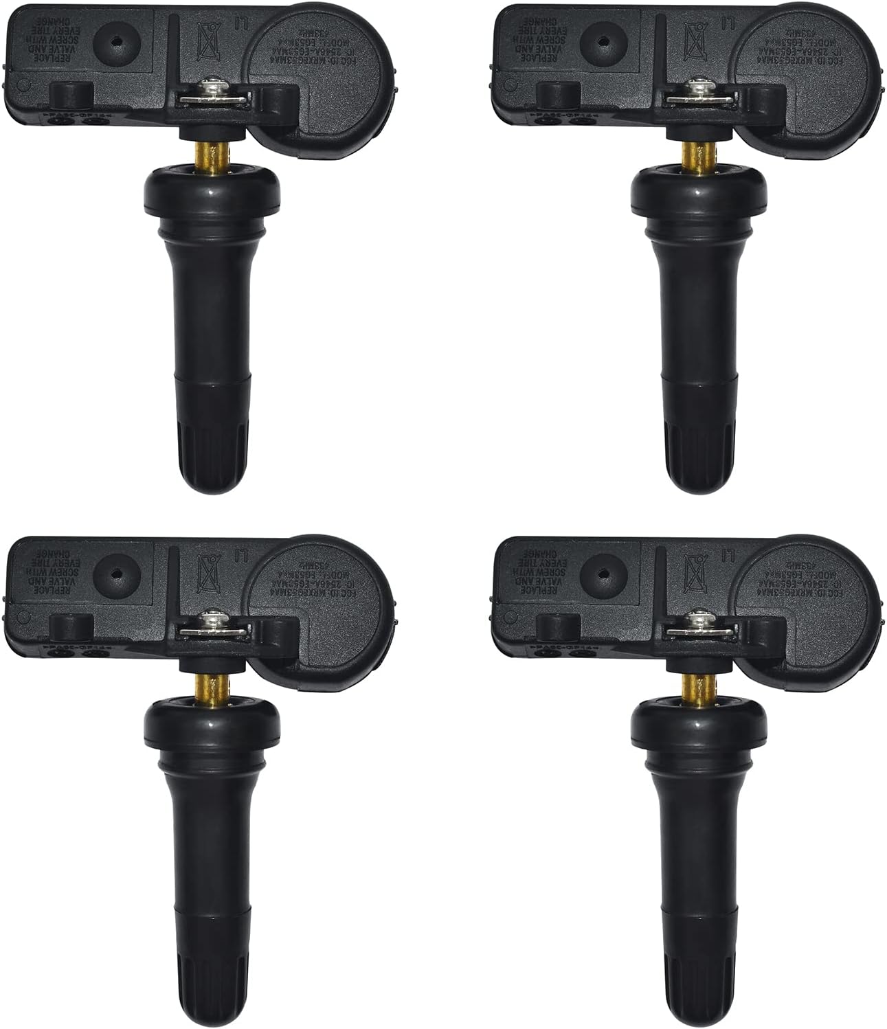 Tire Pressure Sensor 68241067AB 4Pack, TPMS Sensor Replacement for Chrysler 300 Dodge Charger Grand Caravan Jeep Wrangler Fiat 500