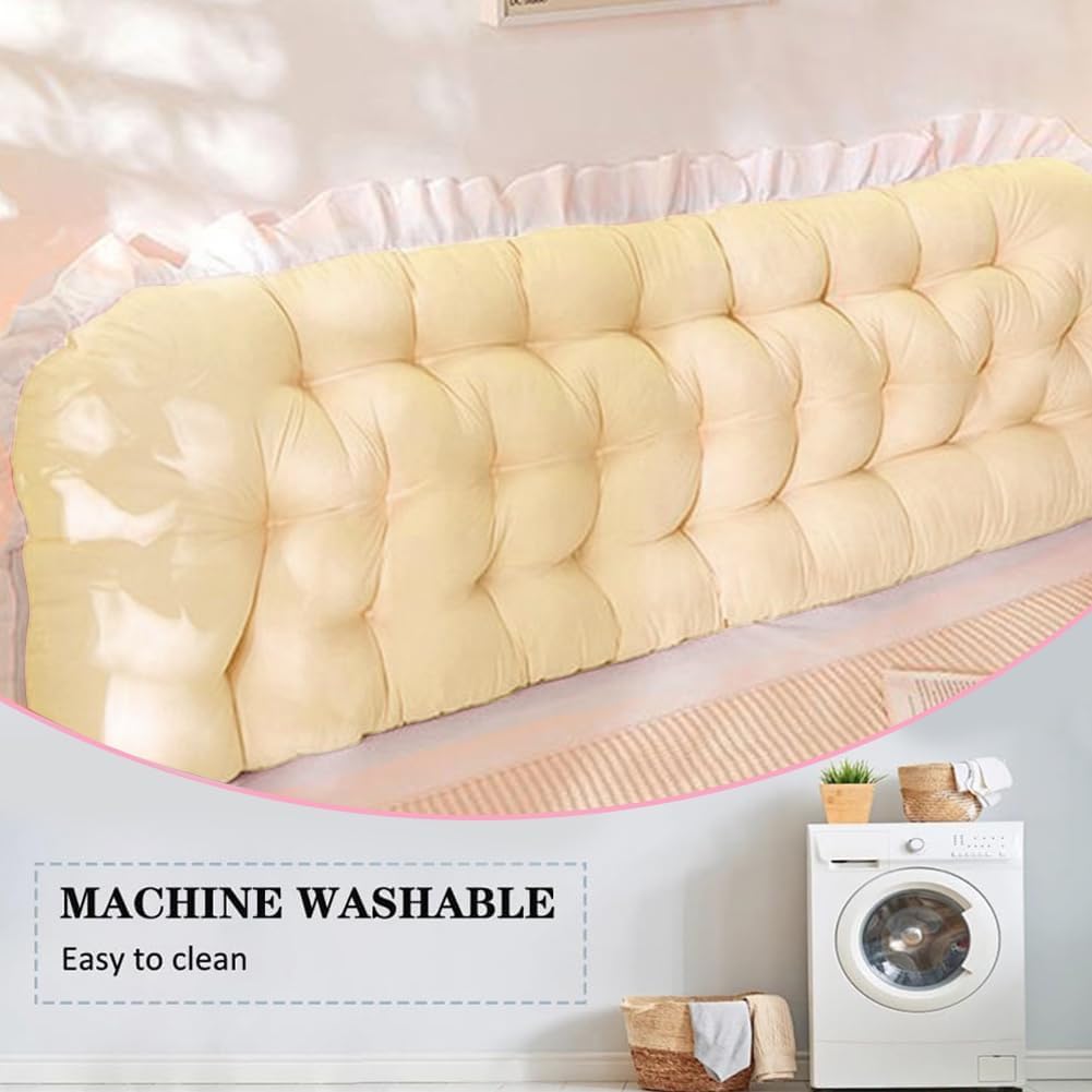 Almohada grande para el cuello con correas de sujeción, soporte de posicionamiento, almohada de lectura con funda extraíble, almohada de respaldo para cama, sofá, sofá cama, dormitorio para adultos