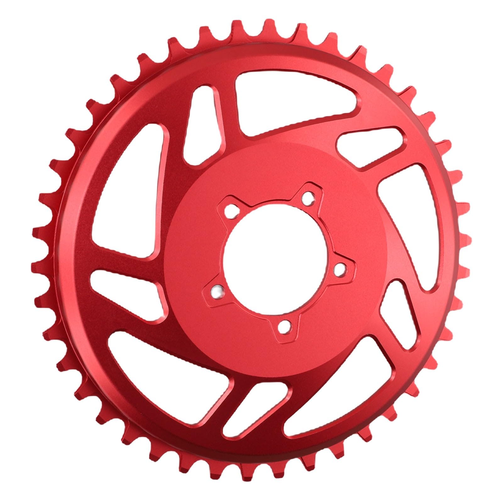 42T Kettenblatt-Offset-Korrektur für Bafang E-for Fahrrad, Aluminiumlegierung Ritzel mit präziser Passform, Rot