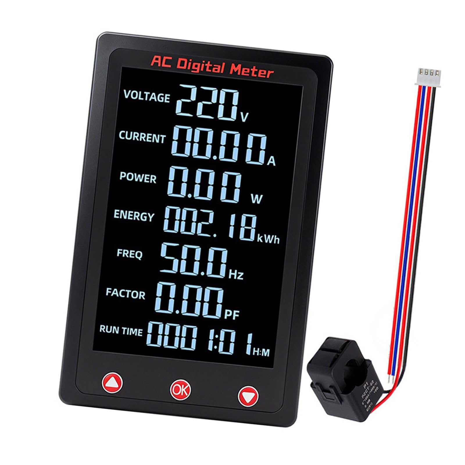 Hsioluted With Switching Digital Energy Monitor With Overload Alarm And Data Storage For Power Frequency Measurement Electrical Tester