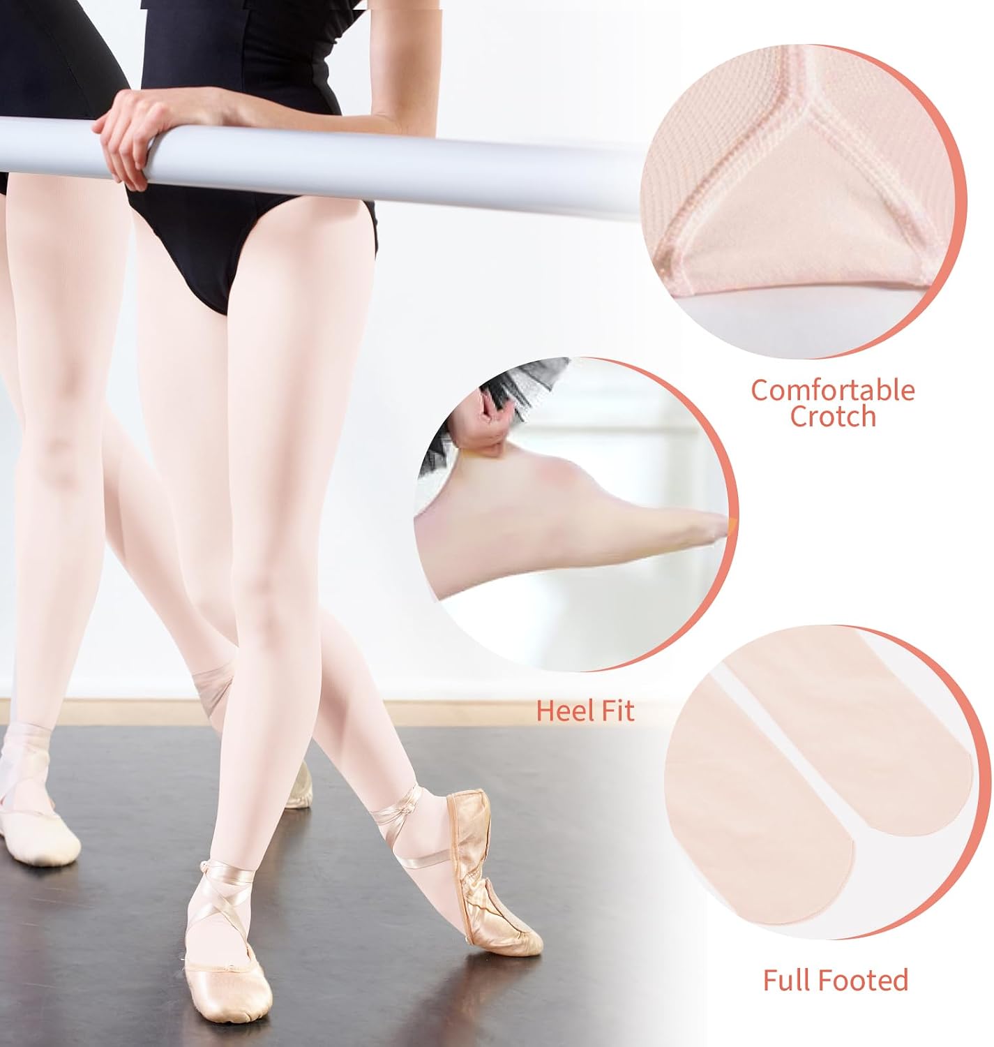 2Pcs Ballet Tights For Gils, Toddler Ballet Tights, Ballet Leotards Dance Outfit for Kids
