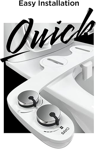 Miniatura 7 de Ciays Toliet - Accesorio de asiento, boquillas dobles autolimpiantes, accesorio de bidé no eléctrico para lavado sanitario y femenino, bidés