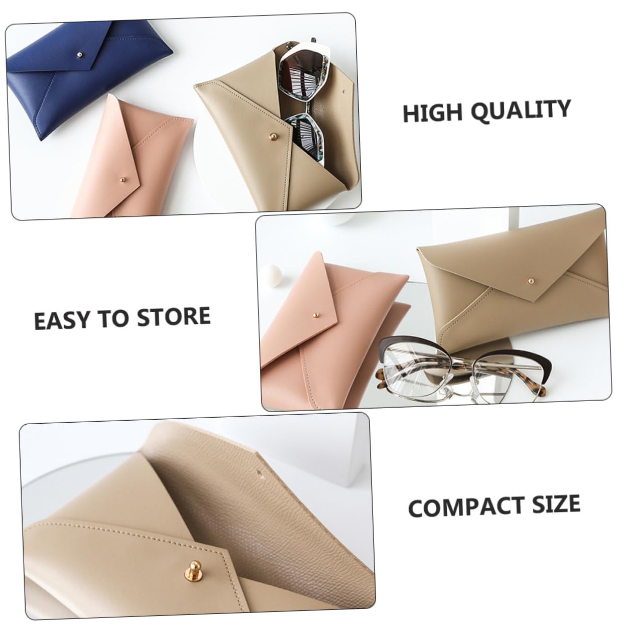 FOMIYES Custodia Per Occhiali Rosa Beige Organizer Per Sole Occhiali