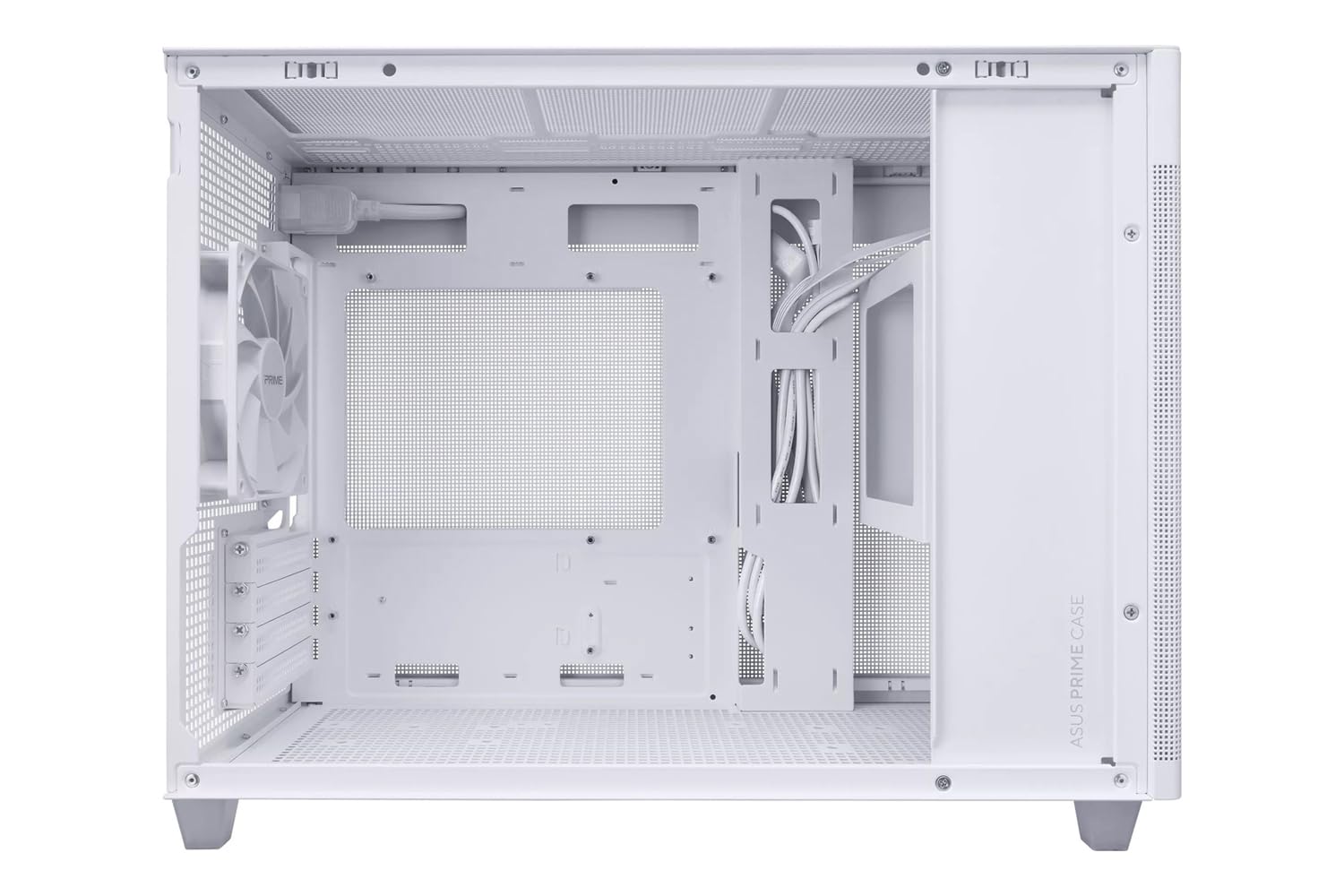 ASUS Prime AP201 TG, obudowa Micro-ATX, 33 litry, panele beznarzędziowe, prawie filtrująca siatka, uchwyt radiatora 360 mm, kompatybilny z kartami graficznymi do 338 mm i standardowym zasilaczem ATX,