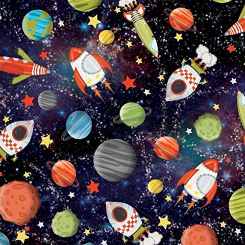 Colors of Rainbow - Spaceship Gravity - Gift Wrap Paper, 2.5 Feet x 10 Feet, Folded Flat, Not Rolled - Spaceship Gravity