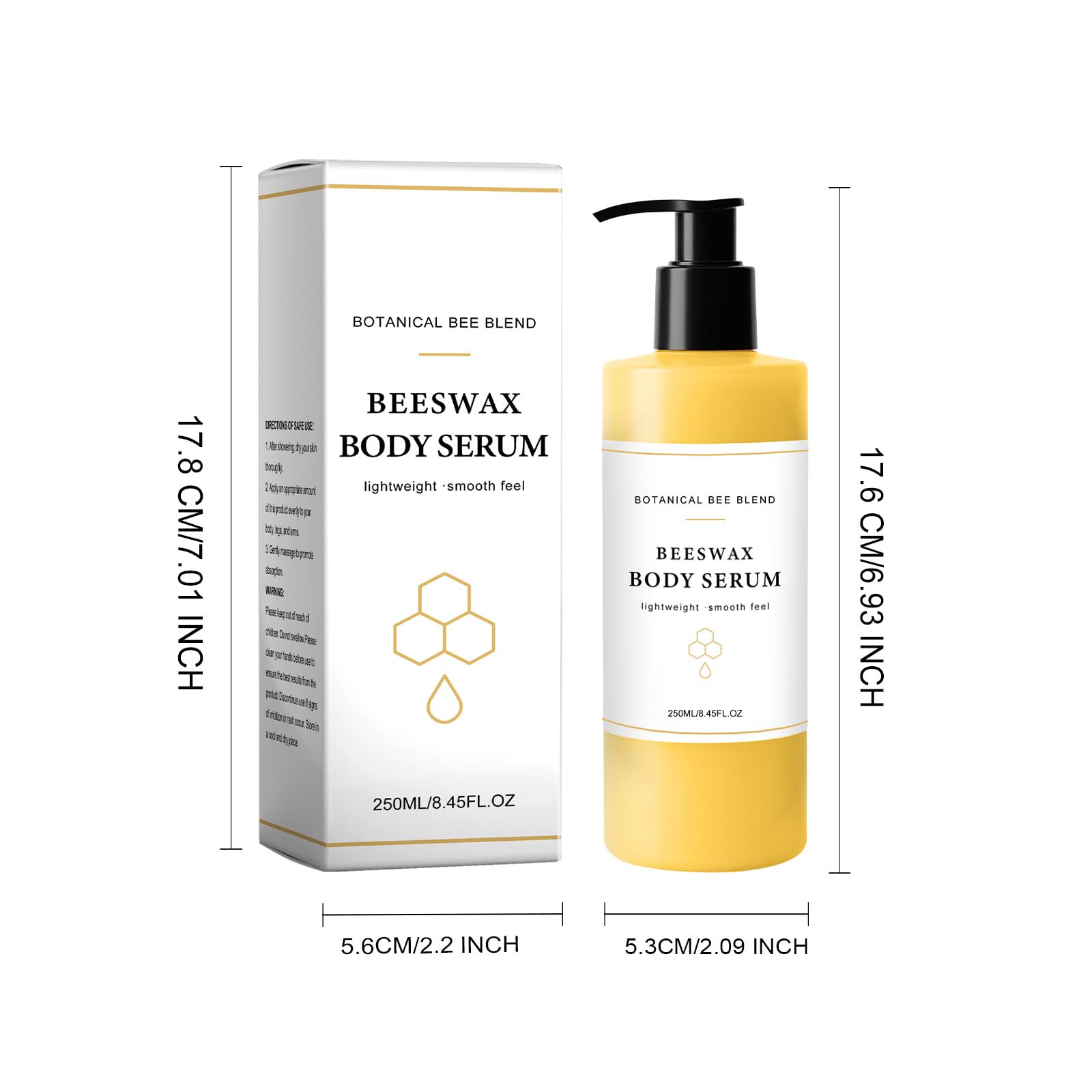 Serum do ciała z wosku pszczelego do suchej skóry 250 ml – nawilżający olejek do ciała bez wody z awokado i olejem kokosowym – szybko się wchłania, nie natłuszcza i pielęgnuje wilgotną skórę (3)