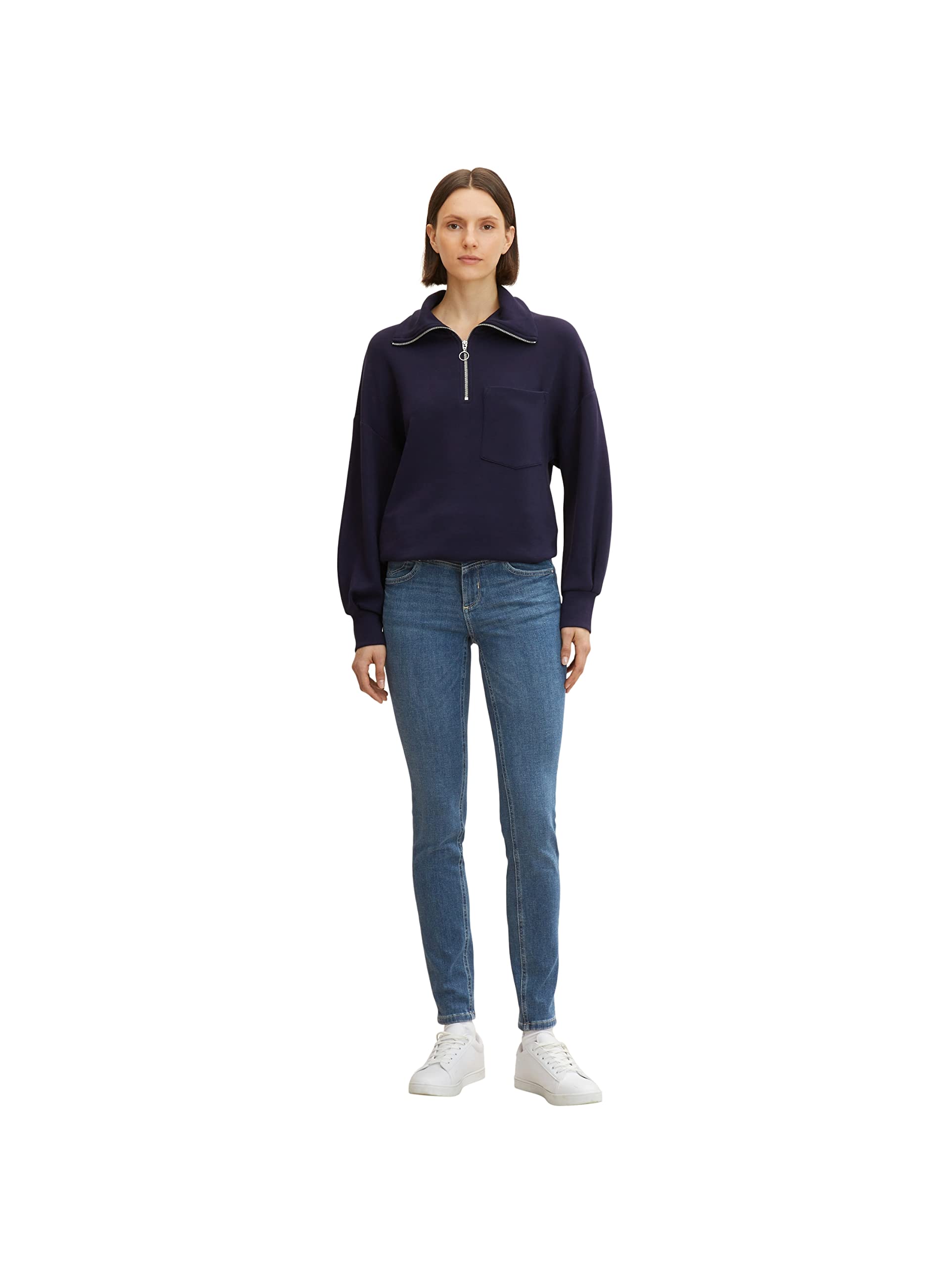 TOM TAILOR Women's 1032663 Alexa Skinny Jeans, 10113 Clean Mid Stone Blue Denim, 29W x 30L