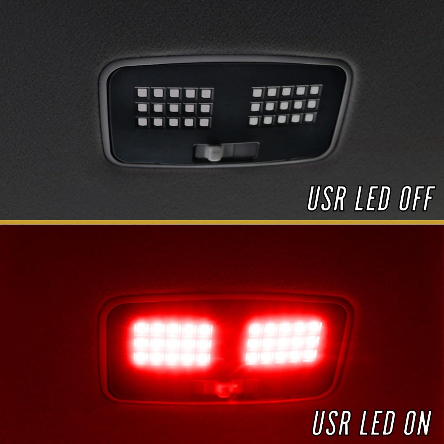 COMPLETE Interior LED Panel (30 LEDs) + 8 Bulbs Set for Center Dome, Door Courtesy, Map, Rear Cargo Lift Gate Light - Compatible with 2010-2022 Toyota 4Runner (Red)