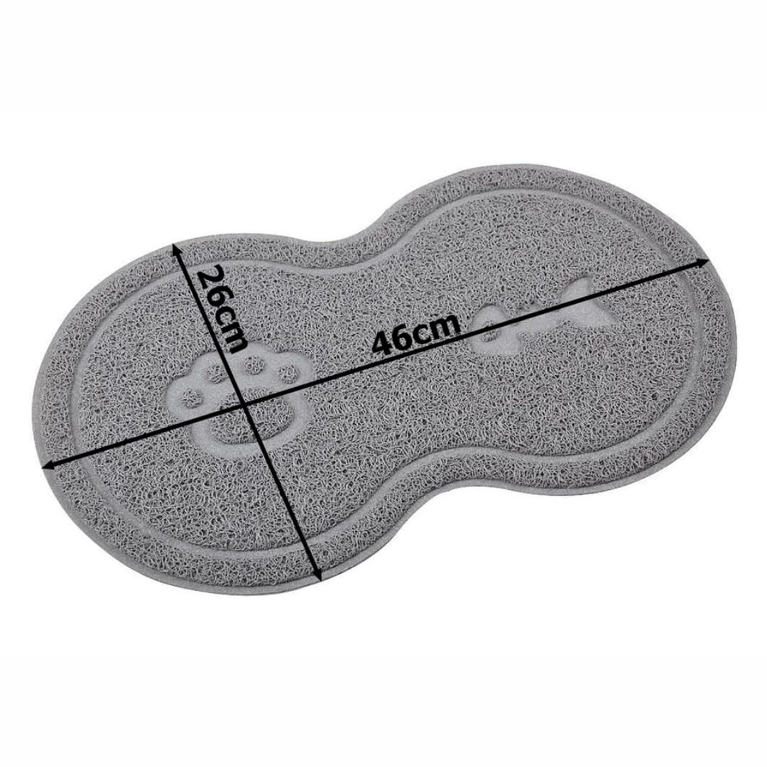 PARENCE.- Tappetino antiscivolo per cani e gatti – Fondo ciotola 46x26 cm – Protezione del pavimento e cibo pulito – Ingombro e design dei pesci