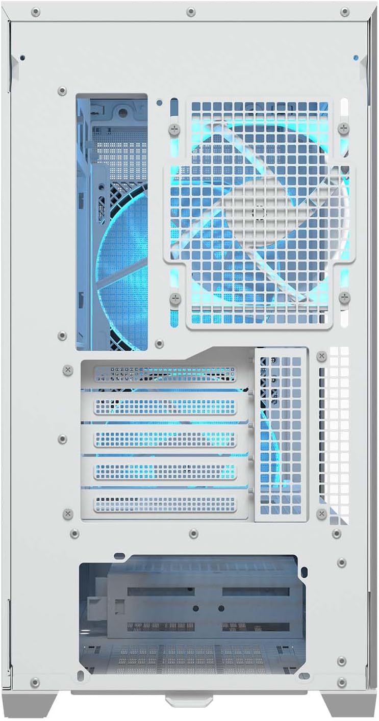 COUGAR Gaming MX600 Mini Tower RGB Case Series, Twin 160mm Fans, Supporting 380mm Graphics Card, Expanded Fan Capacity of 10, Top 360mm Water Cooling Option, Reverse Connector Motherboards (White)