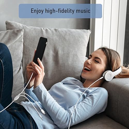 Miniatura 3 de 3 en 1 Cable USB C a conector auxiliar de audio de 0.138 in compatible con iPhone 15, 14, 13, 12, 11, XS, XR, X, 8, 7, iPad Pro, Samsung Galaxy S23