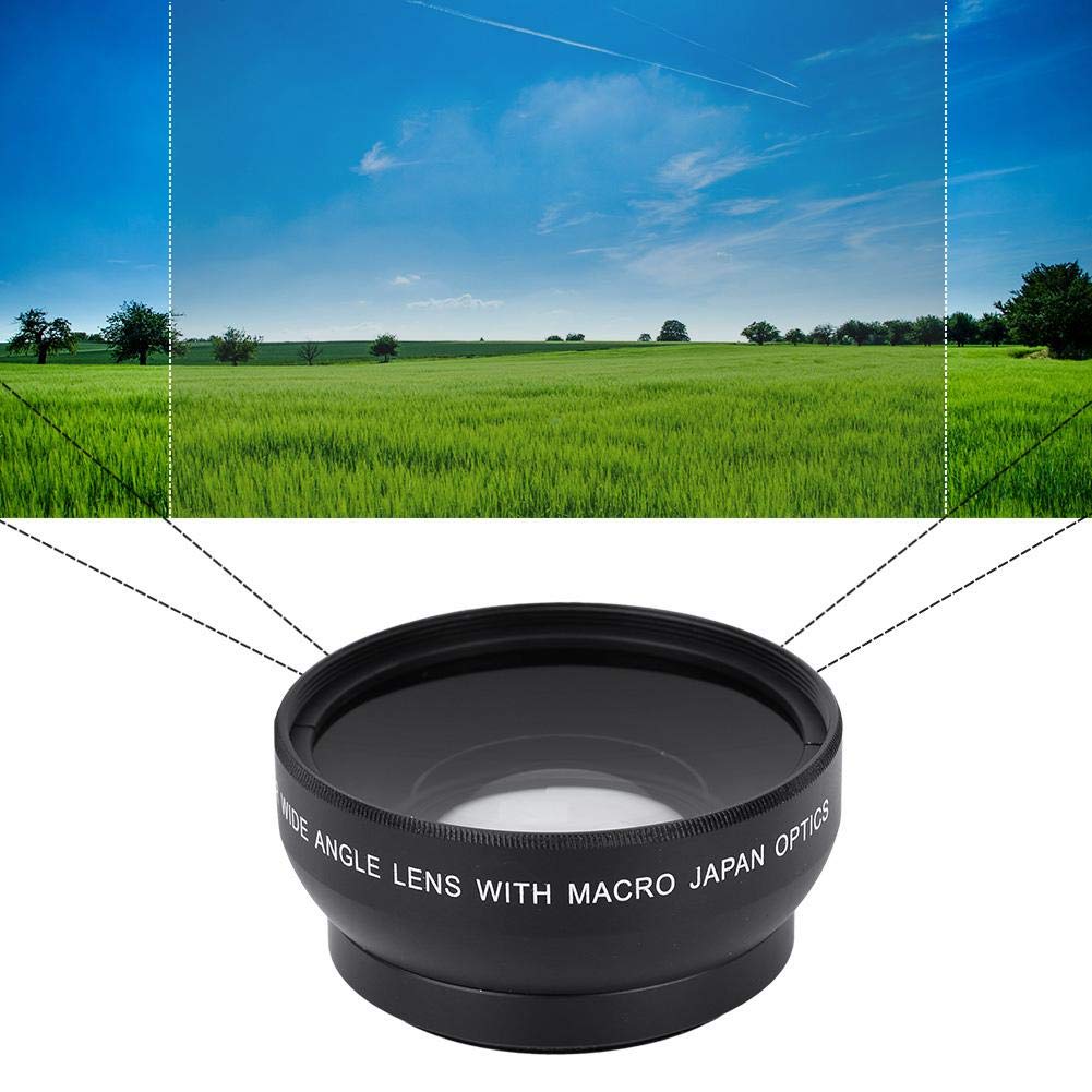 Lenti della Macchina Fotografica - Obiettivo Grandangolare 0.45X per Videocamera da 49 mm - Fotocamera Impermeabile/Antigraffio/Antiolio Len