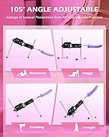 Vista 4 de SENSUA Máquina sexual automática, máquina de empuje de consolador con 3 consoladores, ventosa de 3.5 pulgadas, control remoto para mujeres, hombres