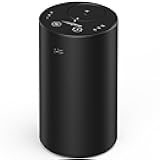 Waterless Essential Oil Diffuser, Rechargeable Scent Diffusers with 3 Mist Levels & Timers, Portable Aromatherapy Diffuser for Home Car Room Studio Office, Black Metal
