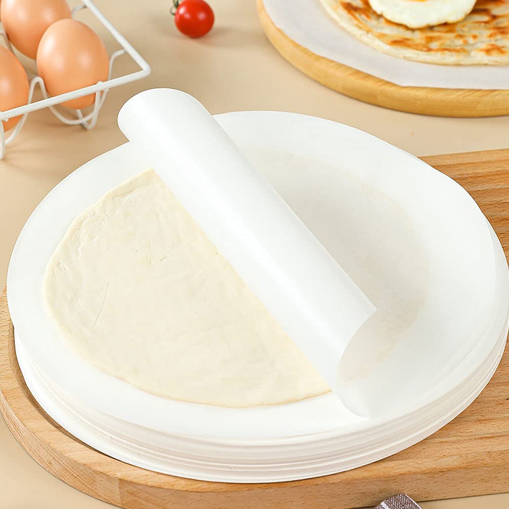 500 Hojas Redondas De Papel Pergamino Para Hornear, Antiadherentes, Precortadas, Aptas Para Hornear, Asar A La Parrilla, Freidora De Aire, Al Vapor, Pan, Taza (30 centimetros)