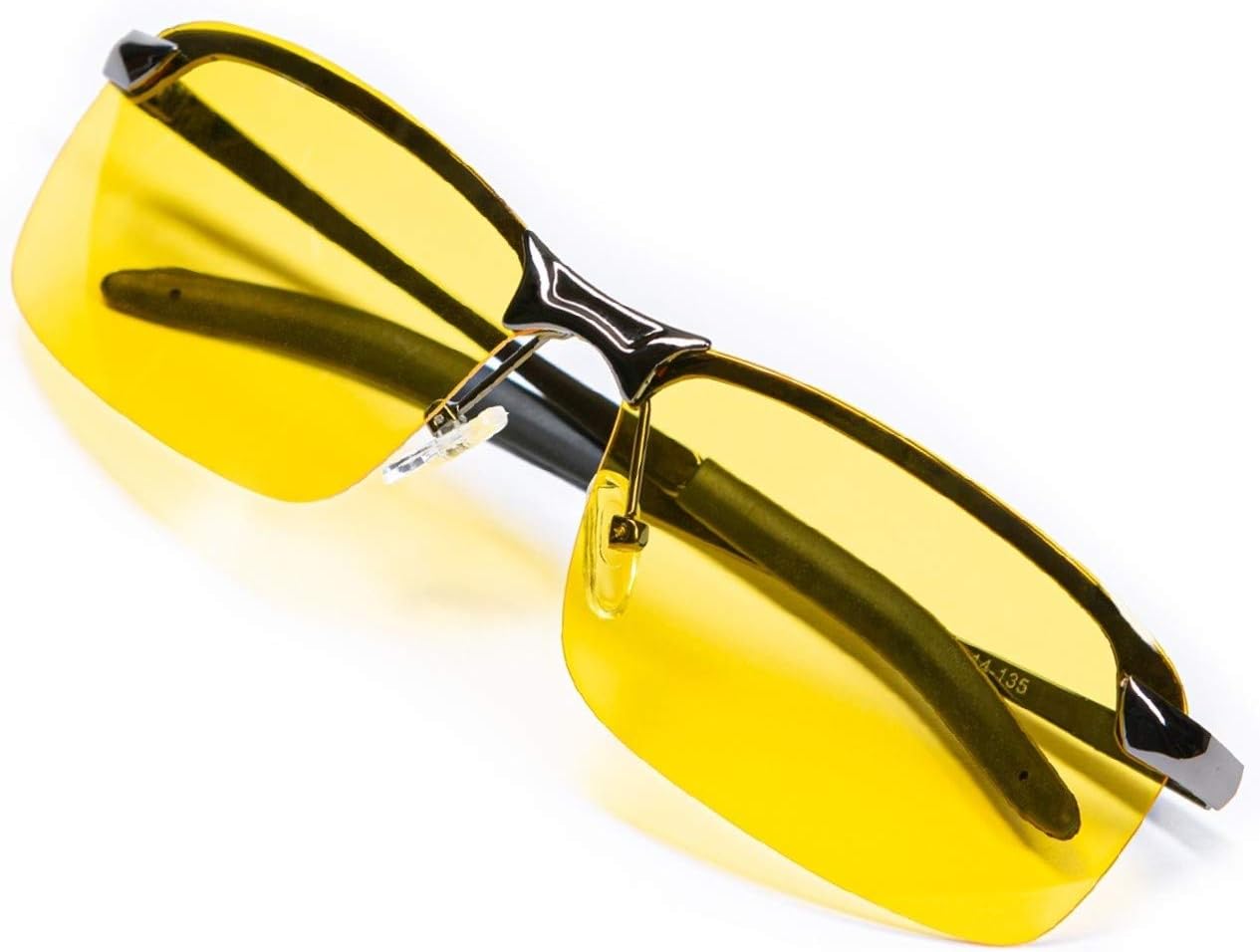 Night Driving Glasses Anti Glare Polarized With Stylish Case - Night Vision Glasses - Tac Glasses - Night Glasses for Driving - Nighttime Glasses