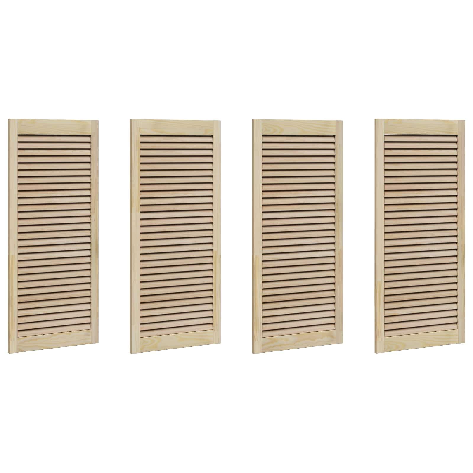 Genérico Puerta de Armario con Puerta 4 pcs Natural 140.5 x 2 x 59.5 cm,Bricolaje,Accesorios de Bricolaje,Ferretería para armarios,Puertas de armarios-3394495
