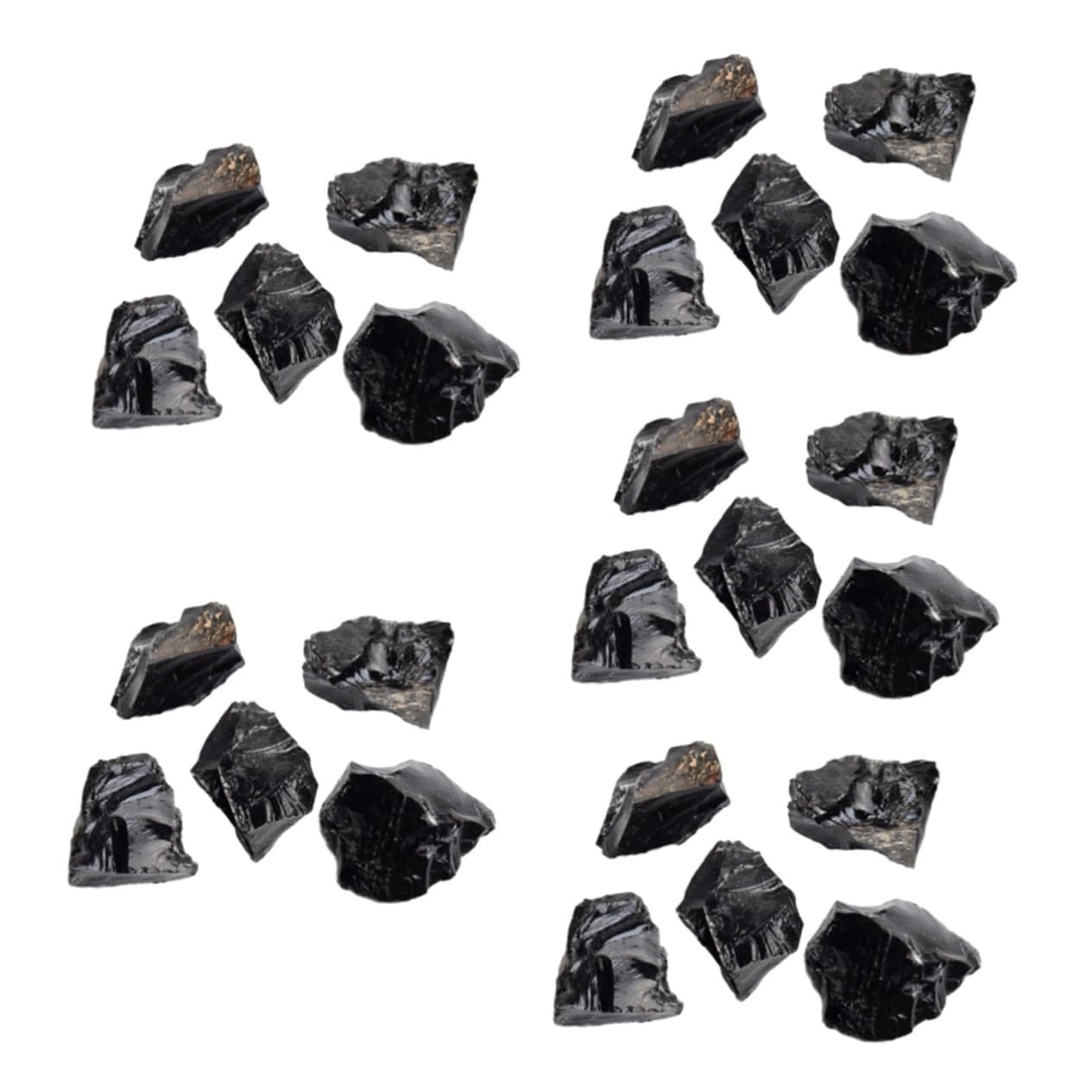 VALICLUD 5 Sätze Obsidian Duftstein Chakra-ausgleichssteine Natürlicher Obsidianstein Obsidian-dekoration Obsidianstein Für Zu Hause Obsidiansteine Natürlicher Kristall Schwarz 5 Stücke * 5