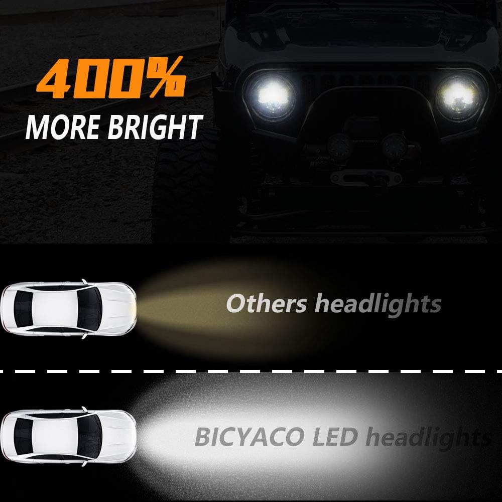 Lоwеѕt Prісе DOT Approved 90W 7 Inch Round LED Headlight High Low Beam Compatible with Jeep Wrangler 97-2017 JK TJ LJ JKU Rubicon Sahara H1 H2 Toyota Land Cruiser Dodge Dakota 2 PCS Black Buу 2 gеt 3 DOT Approved 90W 7 Inch Round LED Headlight High Low Beam Compatible with Jeep Wrangler 97-2017 JK TJ LJ JKU Rubicon Sahara H1 H2 Toyota Land Cruiser Dodge Dakota 2 PCS Black