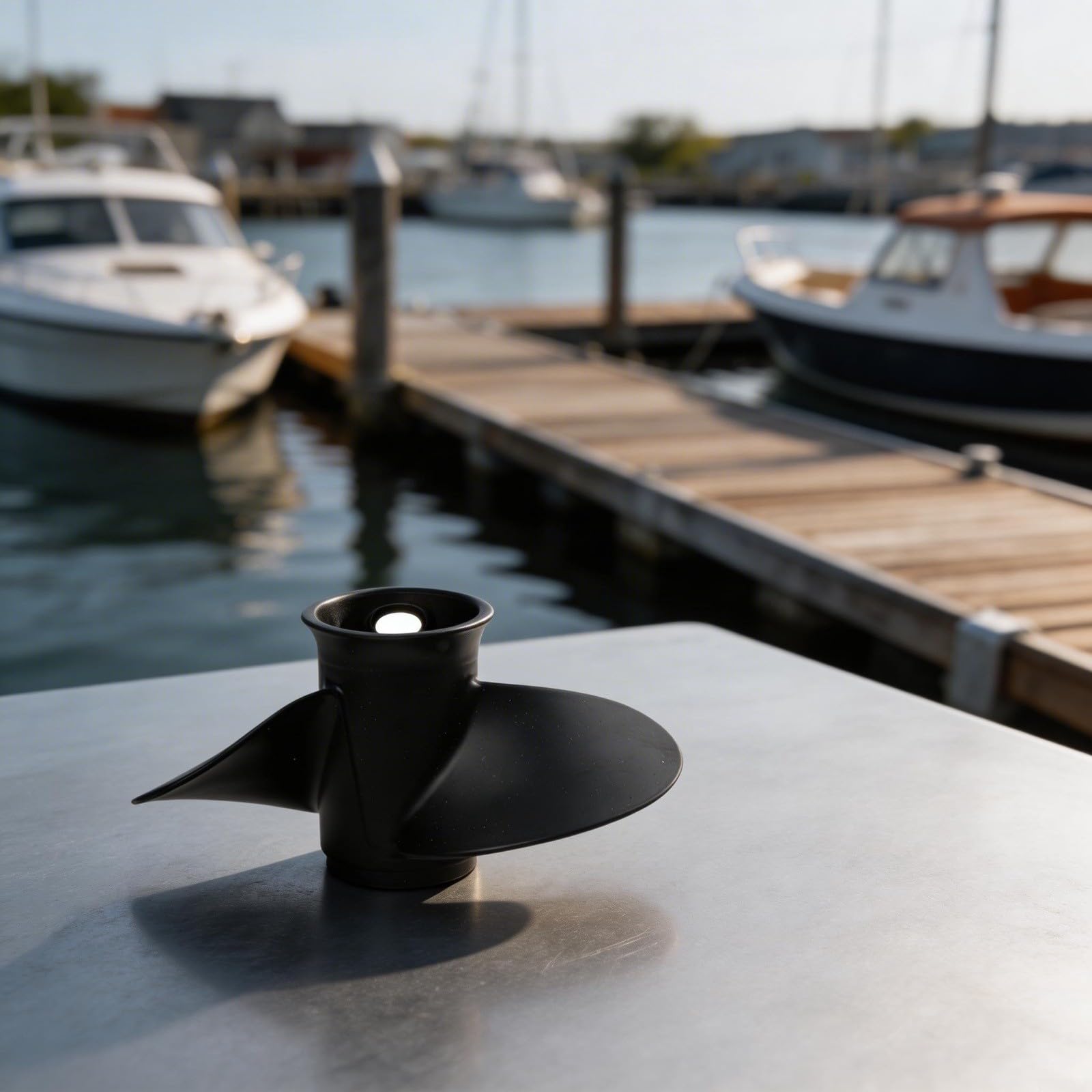 Aluminium Außenbordpropeller 9x9 8-Spline für Mercury 6-15HP Motoren, ersetzt 48-828156A12, schwarzes Finish für Bootsleistung