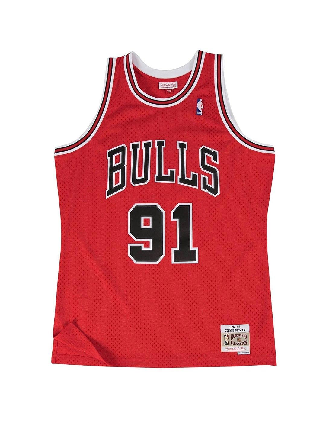 Mitchell & Ness NBA Swingman Road Jersey Chicago Bulls 97-98, Dennis Rodman