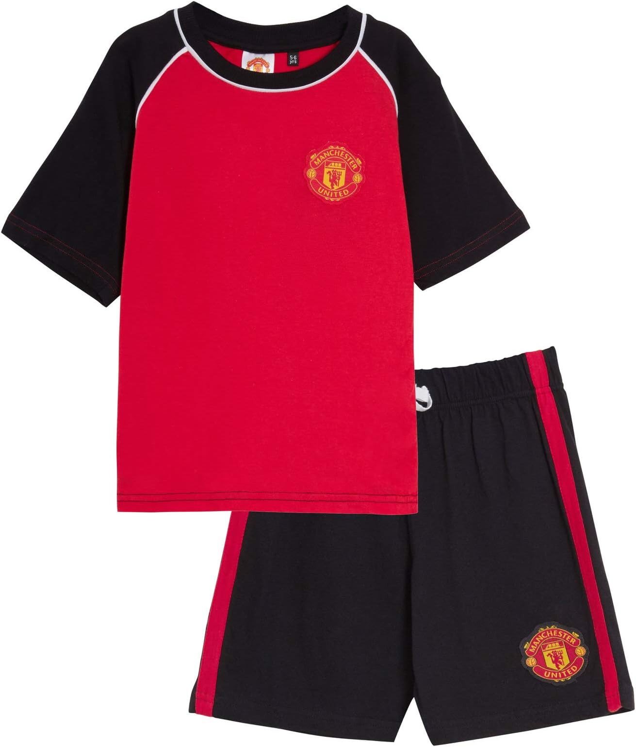 Kids FC Short Pyjamas Boys Premiership Football Club Kit Shortie PJs Shorts + T-Shirt Set