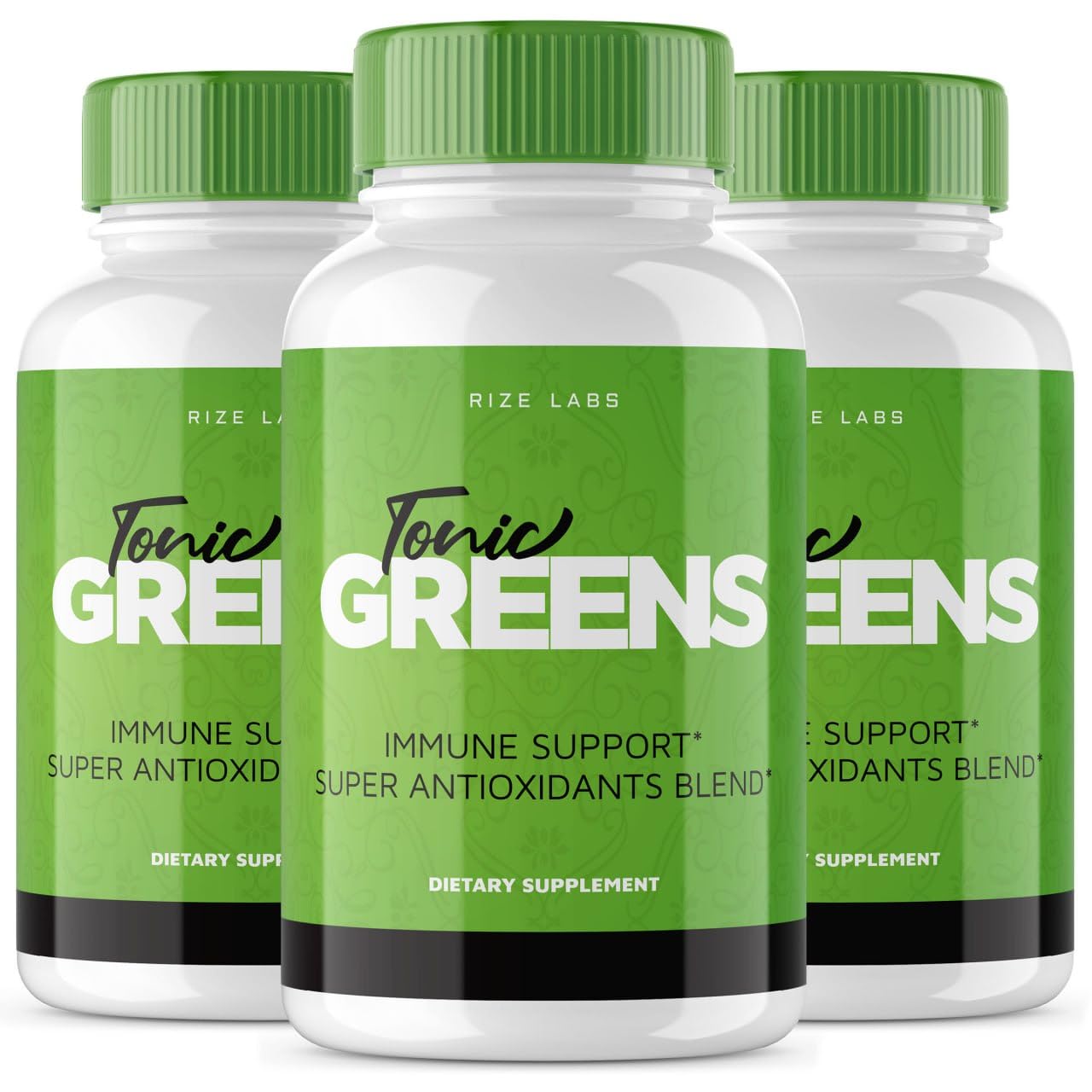 (3 Pack) Tonic Greens Capsules, Tonic Greens Immune Support Pills Advanced Formula Supplement, TonicGreens Powder Review (180 Capsules)