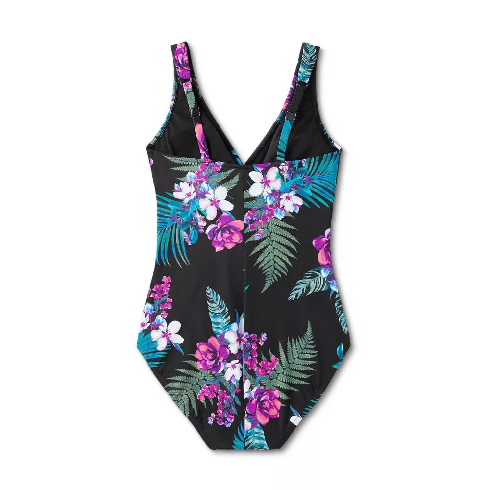 Aqua Green Women's One Piece Swimsuit Swimwear Waist Over the Shoulder - Picture 27 of 30