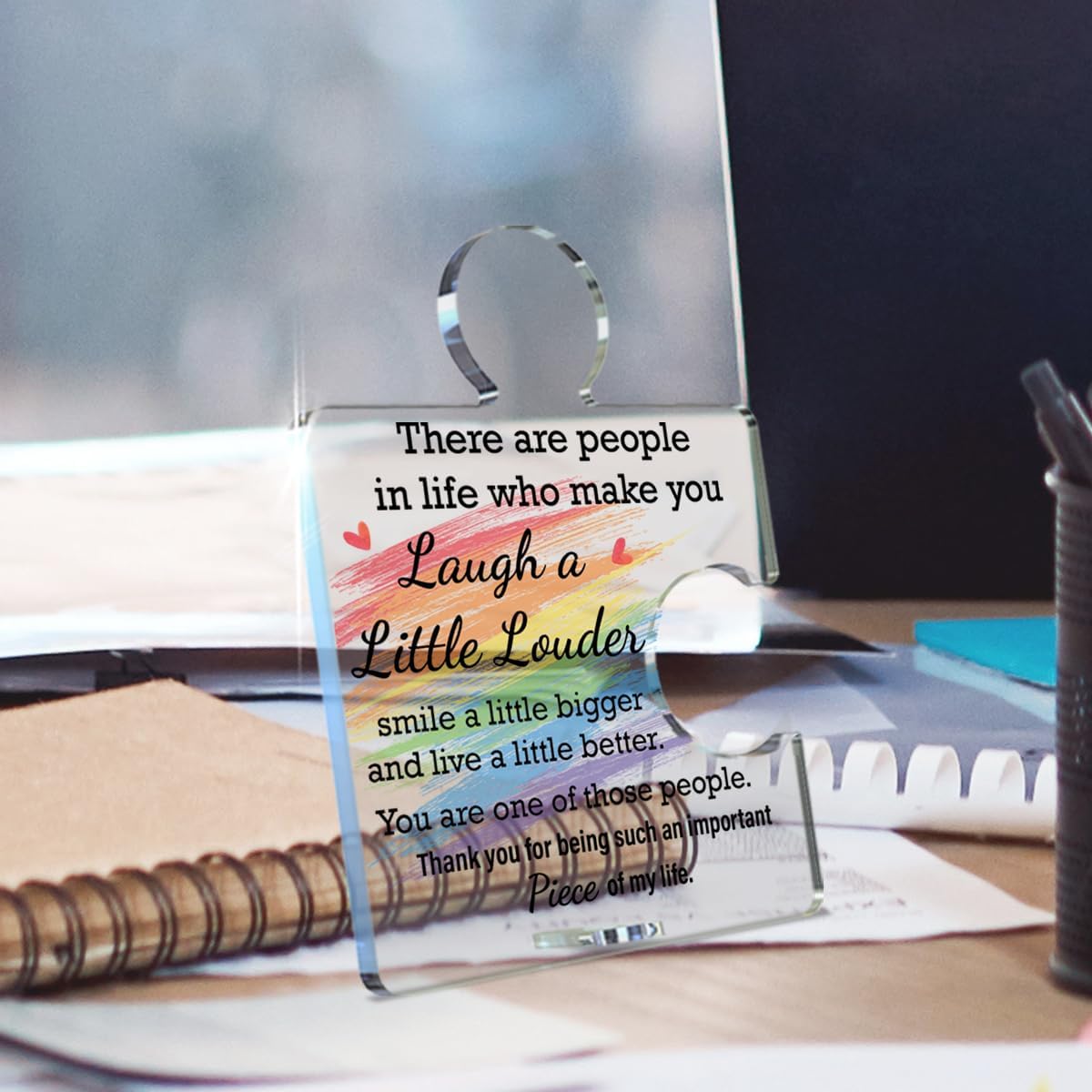 Co Worker Gifts Coworkers Appreciation Gift Thank You Gifts for Coworkers Friends Colleagues Co Workers Friendship Acrylic Puzzle Piece Plaque Sign Office Desk Decor - Image 3