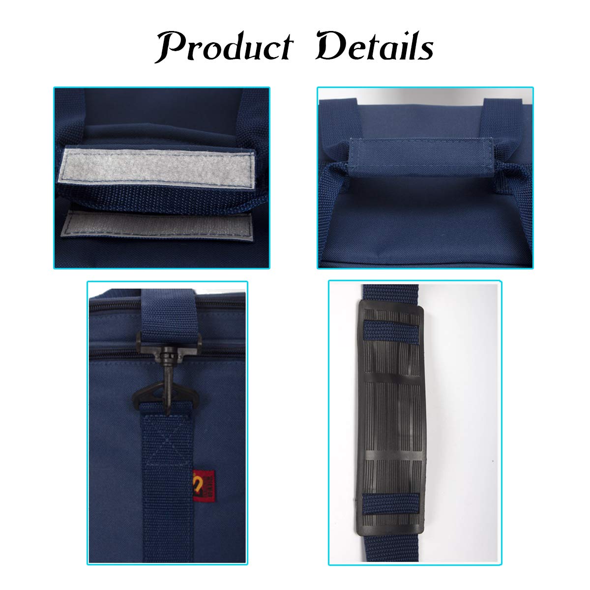 SeeKool Borsa Termica per Pranzo, 17L Isolamento Borsa Porta Alimenti con 2 Scomparti, Tracolla Regolabile per Portare la Scatola del Pranzo, Adatto a Ufficio/Scuola/Picnic/Campeggio/Outdoor/Viaggi