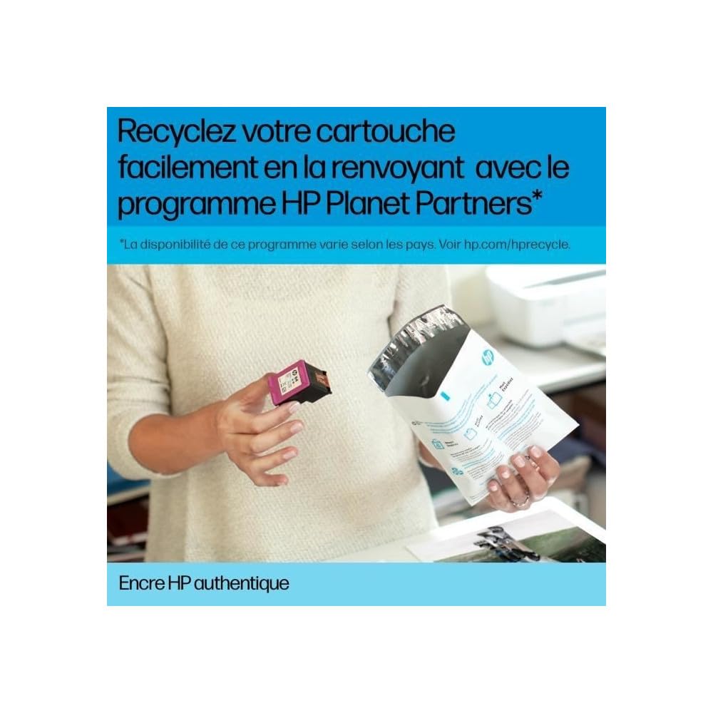 Confezione da 2 cartucce d'inchiostro originali HP 308 nero e tricromia (6L6S6UE) per HP Envy 6110, 6120, 6130, 6520, 6530