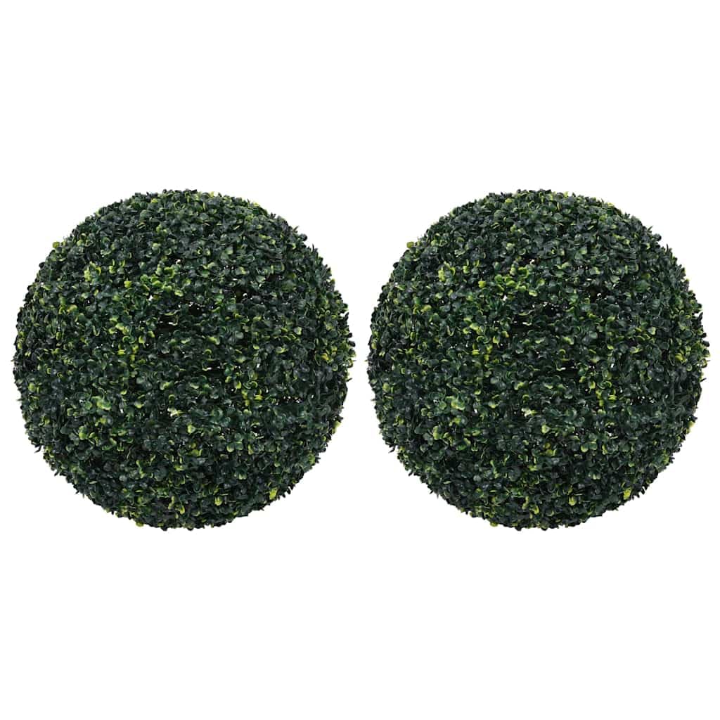 Set di 2 palline di bosso artificiali, 52 cm, in polietilene, verde, per interni ed esterni, vaso da appendere, decorazione per soggiorno, giardino, scaffale, davanzale