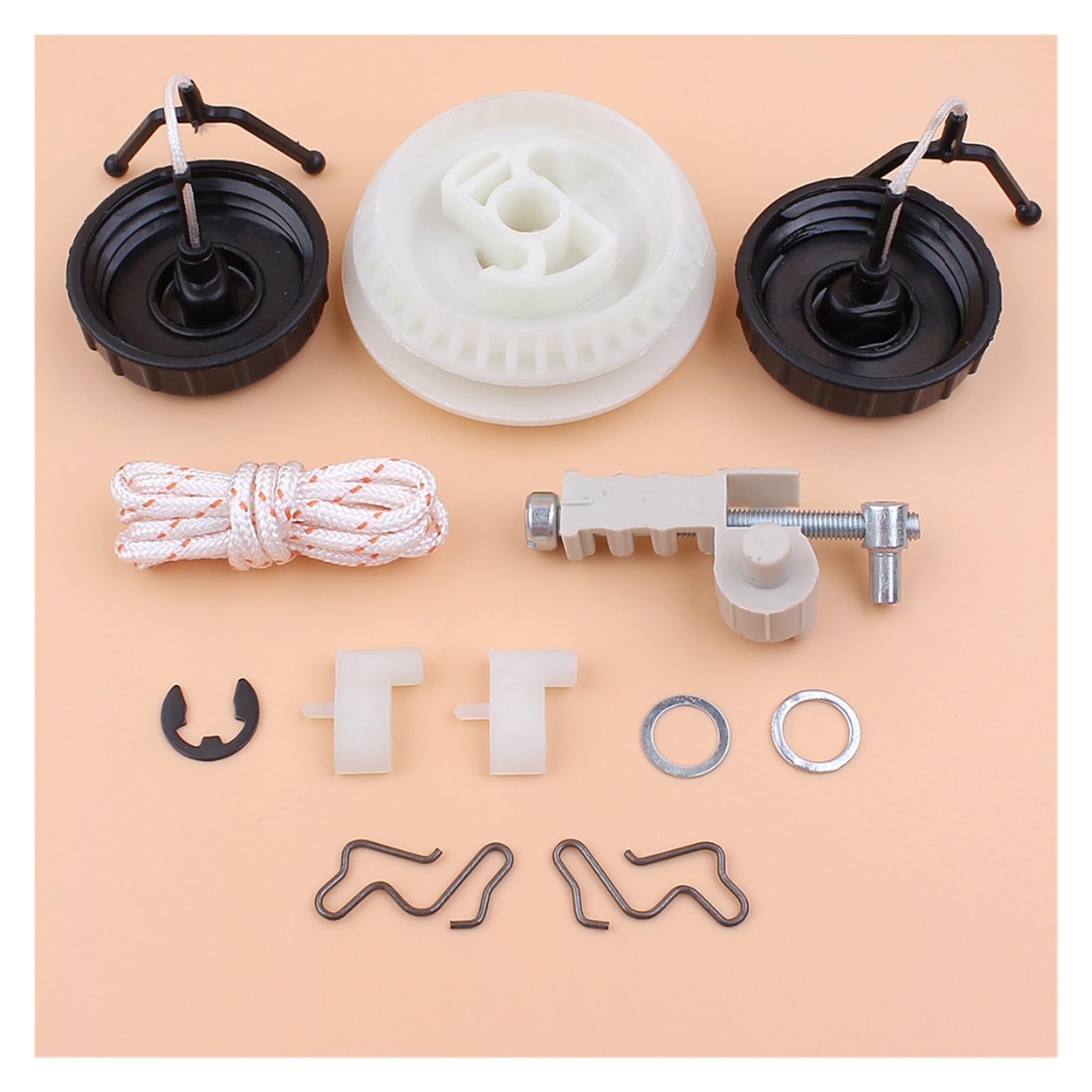 1 set tappo olio combustibile tendicatena puleggia avviamento kit cane nottolino adatto for Stihl MS180 MS170 018 017 MS 180 170 pezzi di ricambio for motosega a benzina
