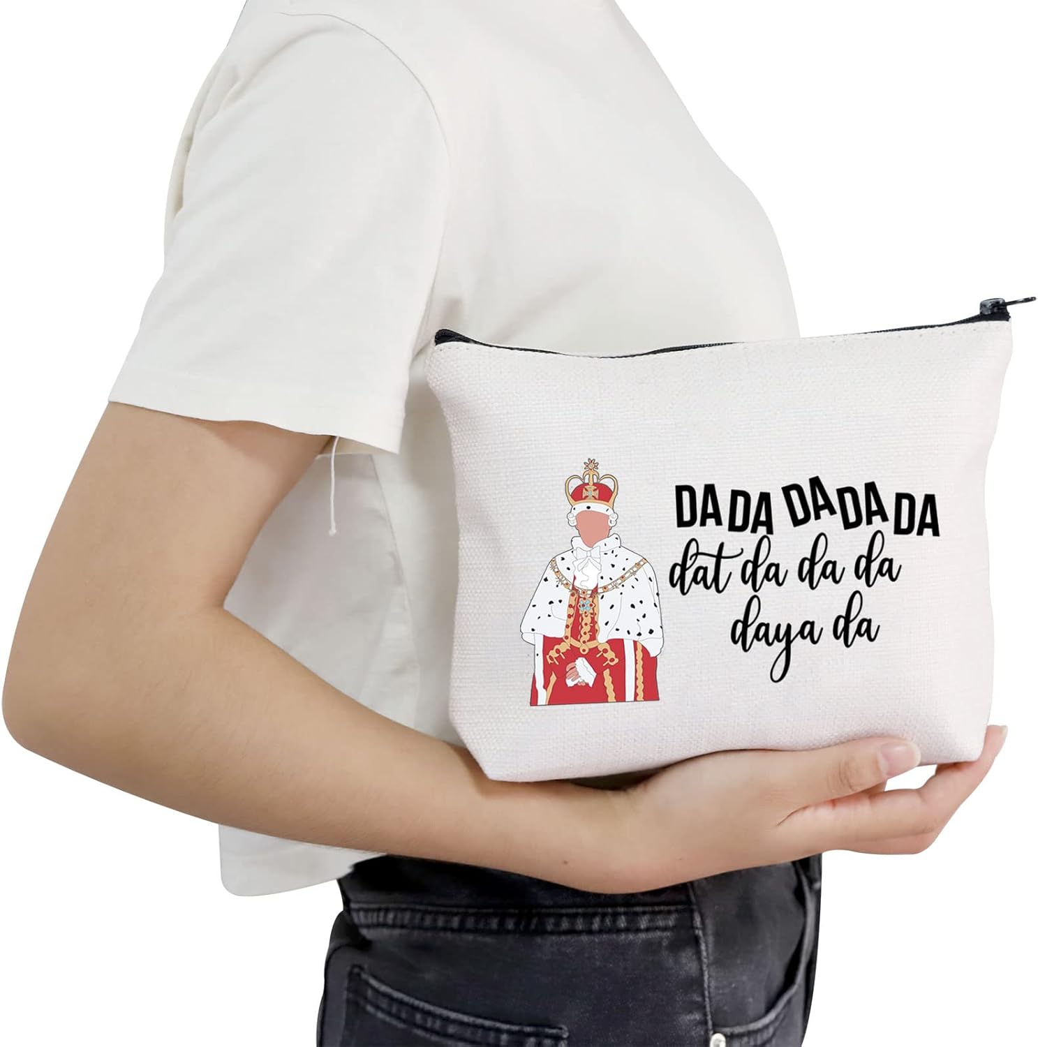 POFULL Musical King Merchandise Da Da Da Zipper Pouch Makeup Bag for Musical Theatre Lover (DA DA DA bag) - Image 2