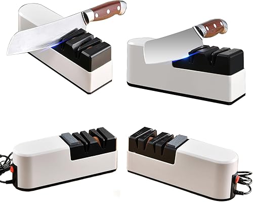 Afilador de cuchillos eléctrico profesional 5 en 1 para cuchillos de cocina, afilador de cuchillos de chef, afilador de tijeras, afilador de