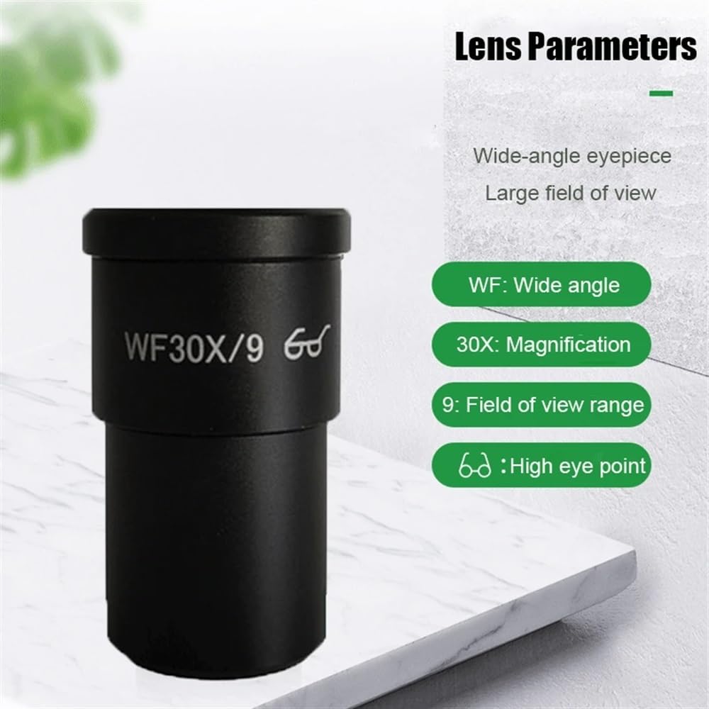 Akcesoria do mikroskopu laboratoryjnego 2 szt. WF30X mikroskop stereofoniczny wysoki punkt oka okular szerokokątny okular wysokiej mocy (pole widzenia 9 mm rozmiar montażowy 30 mm)