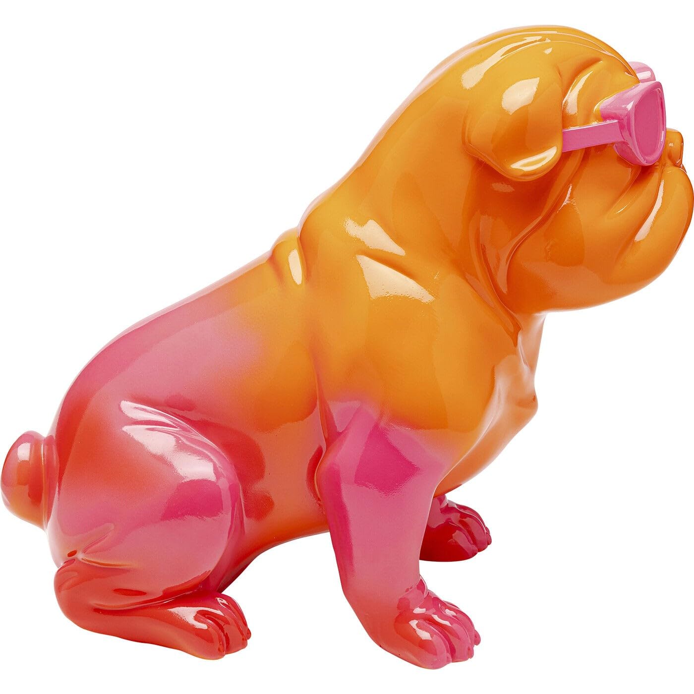 Kare Figurine Design Fashion Dog - Rose - Objet décoratif - Motif Chien - Peint à la Main - 37 x 24 x 43 cm (H x l x P)