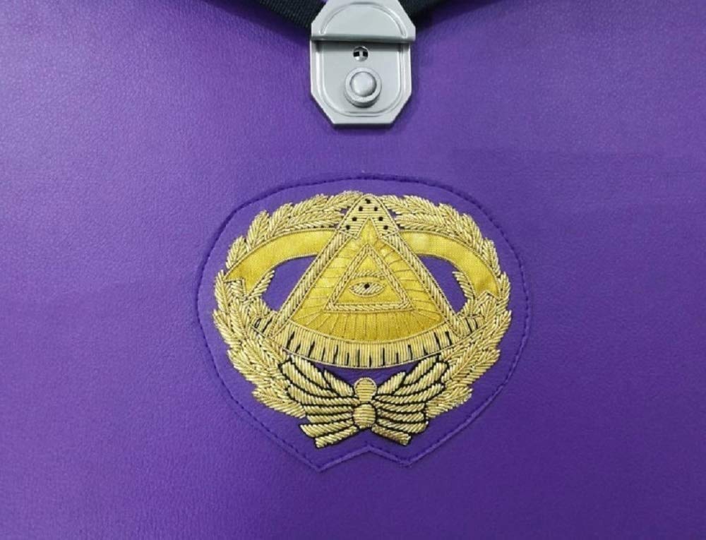 Masonic MM/WM e Provinciale Abito Completo Gran Maestro Viola Custodie II (Caso Provinciale)