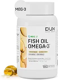 DUX HUMAN HEALTH Fish Oil Ômega‑3 180 Cápsulas – Suplemento com EPA e DHA, Ultra Concentrado