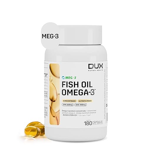 DUX HUMAN HEALTH Fish Oil Ômega‑3 180 Cápsulas – Suplemento com EPA e DHA, Ultra Concentrado