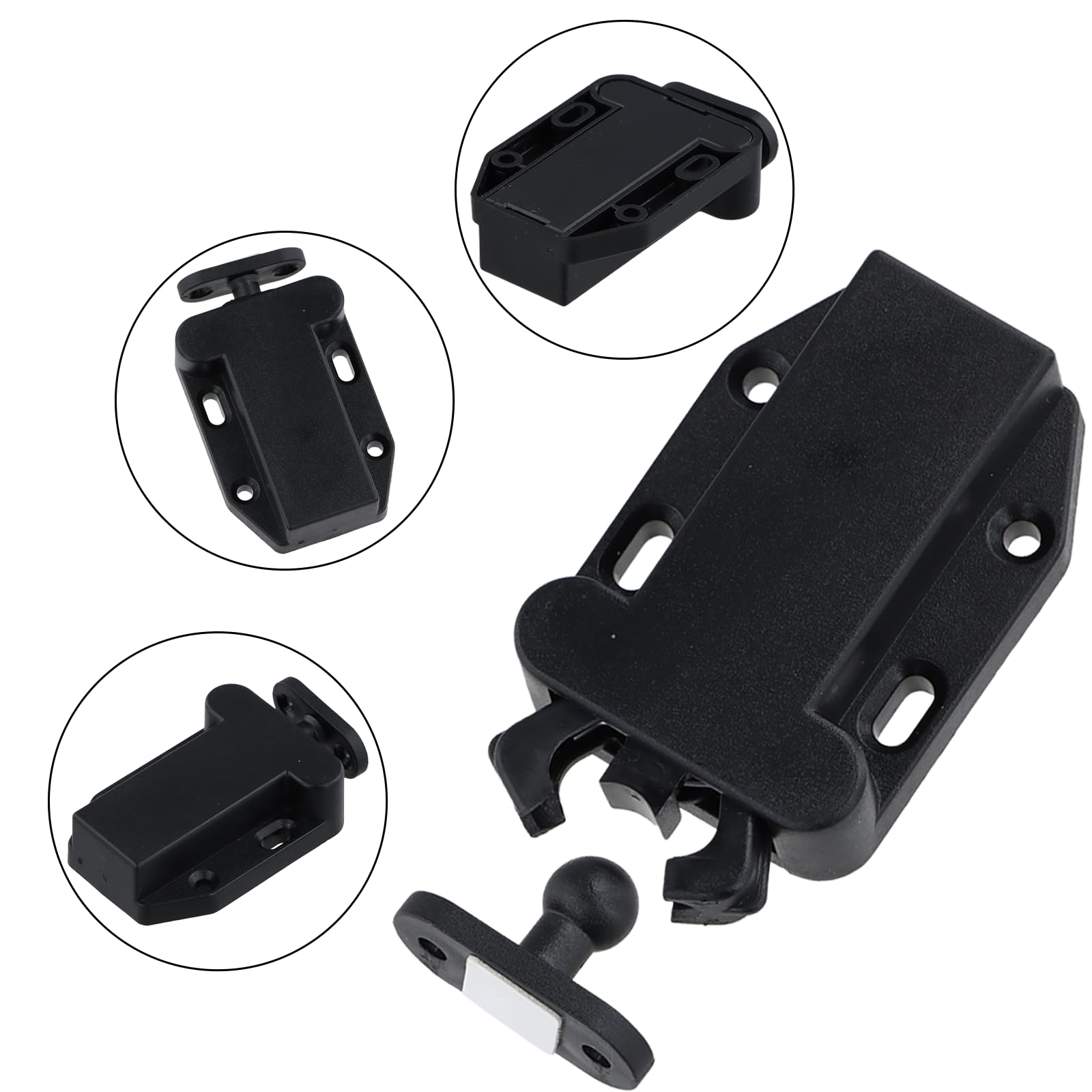 Duronge 6 Pcs Touch Release Catch Latch Cupboard, Push to Open Door Catches, ABS Push Latch - Image 3