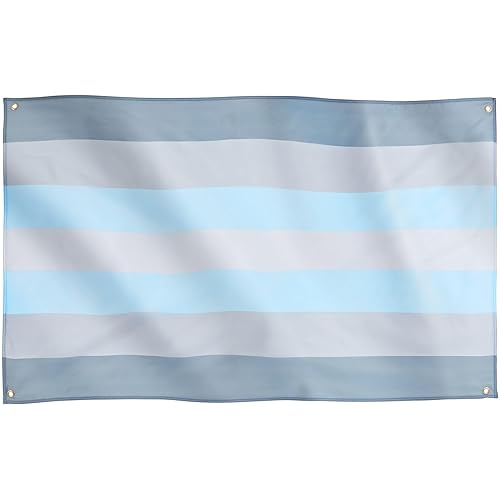 Runesol Demiboy Pride Flag, 91x152cm, 3ft x 5ft, 4 Grommets, Eyelet In Every Corner, Gay Pride Flag, LGBT+ flag, Pride Flag, Premium Flags, Inside, Outside, Vivid Colours - Demiboy - 3X5ft