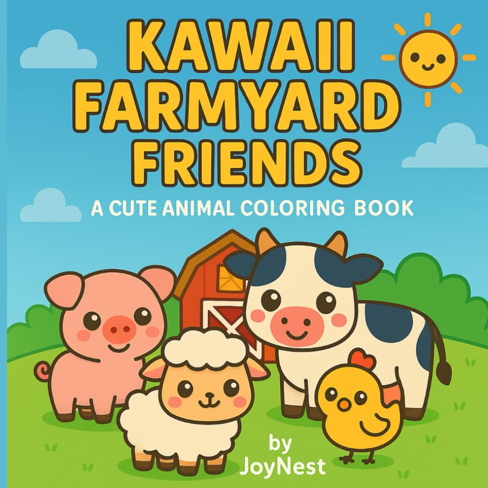 Kawaii Farmyard Friends: A Cute Animal Coloring BooK: The Kawaii Children's Collection