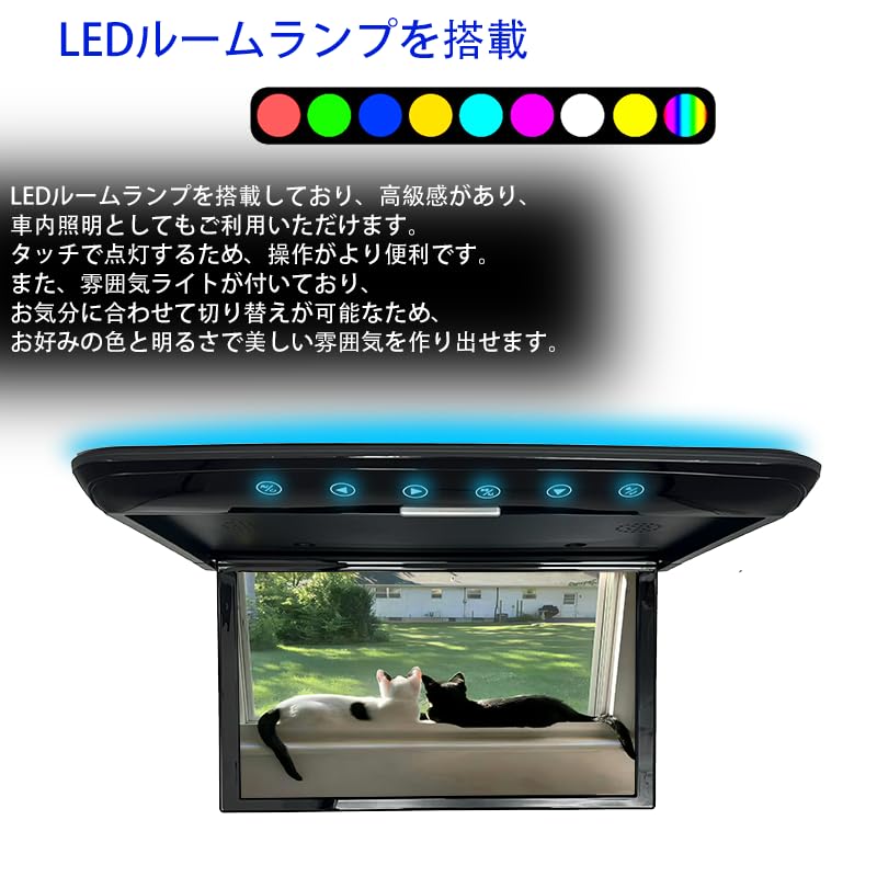 Amazon.co.jp: NOAUKA「2025年改良タイプ」 フリップダウンモニターIPS
