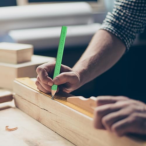 Miniatura 6 de Lincia 300 lápices de carpintero de 7 pulgadas, octogonal plano, lápices de marcado de carpintero negro duro, lápices de contratista para marcado de