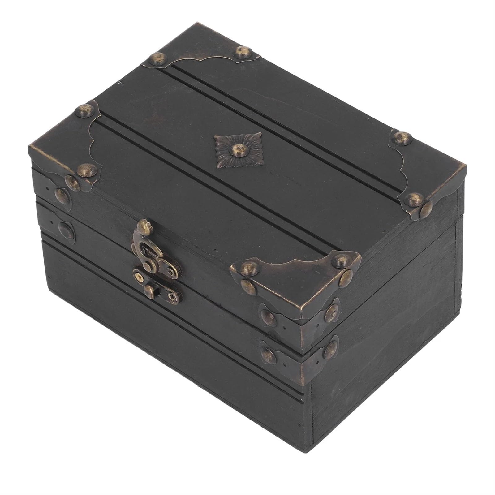 YShiuoL Wooden Storage Box Retro Vintage Wooden Jewelry Box Treasure Storage Organizer